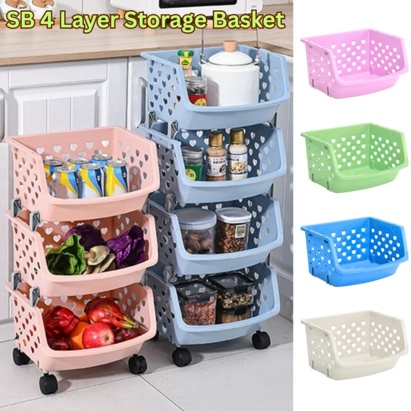 SB Multifunctional Storage Basket – 4 Layer High Capacity Rack