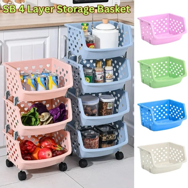 SB Multifunctional Storage Basket – 4 Layer High Capacity Rack
