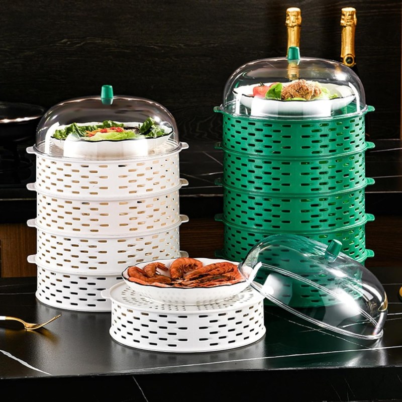 5-Layer Foldable Food Cover | Anti-Fly & Dustproof Dining Table Food Storage Cover