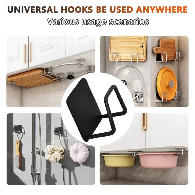 4PCS Stainless Steel Kitchen Sponge Holder | Wall Mounted Sink Sponge & Dish Cloth Storage Rack