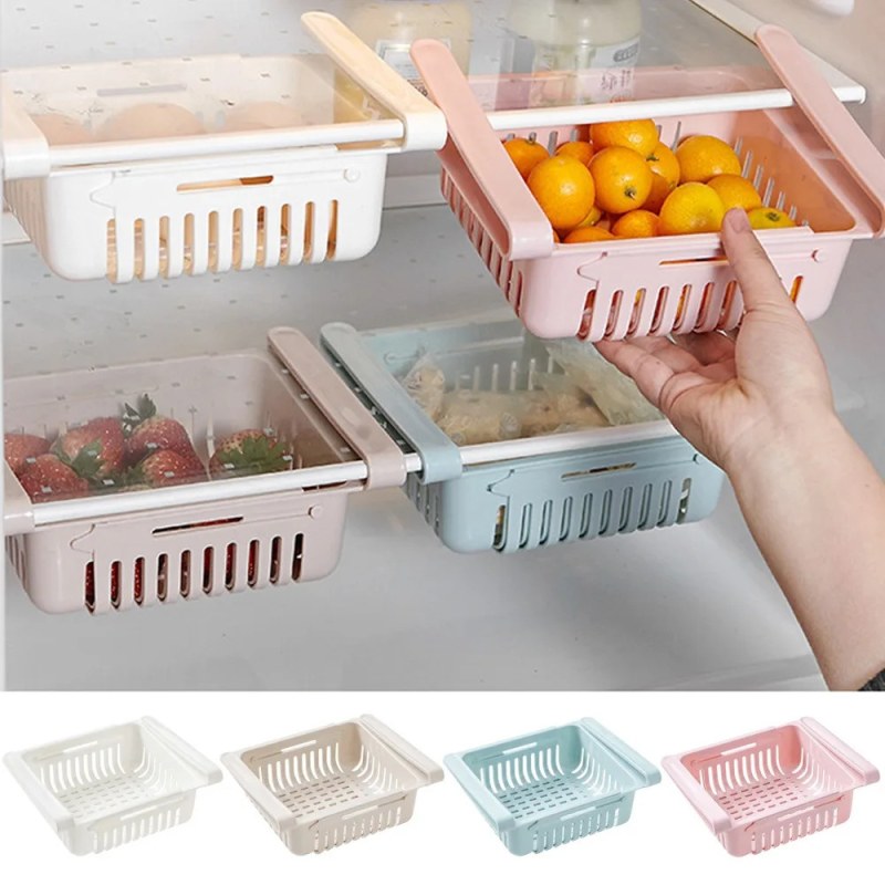 Refrigerator Egg & Fruit Storage Box – Fridge Organizer Drawer Basket with Shelf