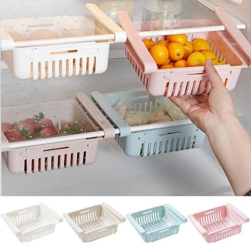 Refrigerator Egg & Fruit Storage Box – Fridge Organizer Drawer Basket with Shelf
