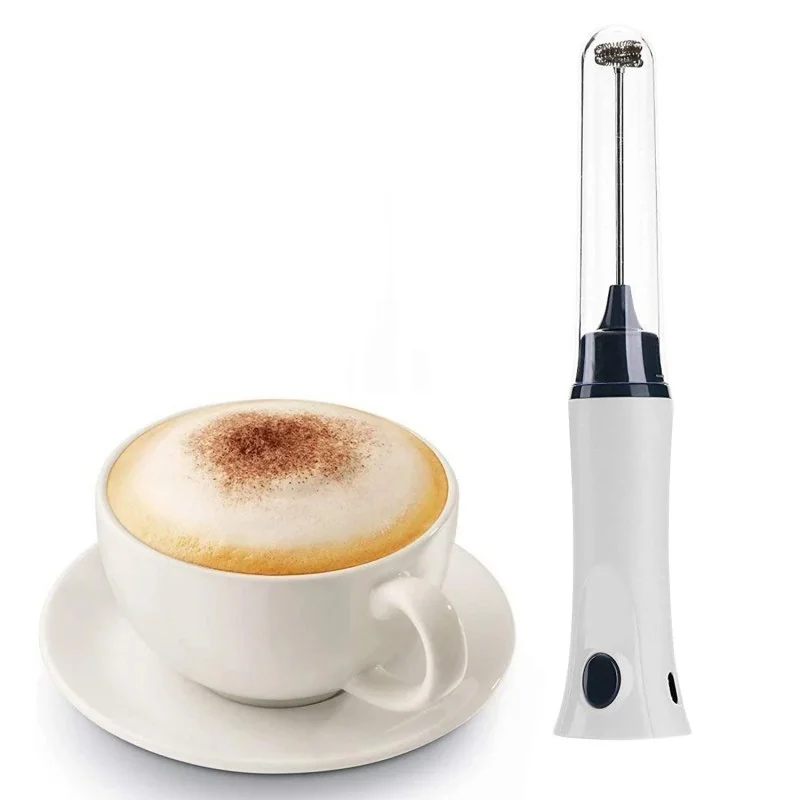 Handheld Electric Coffee Mixer – Automatic Milk Frother, Mini Egg Beater & Drink Whisk with Cover