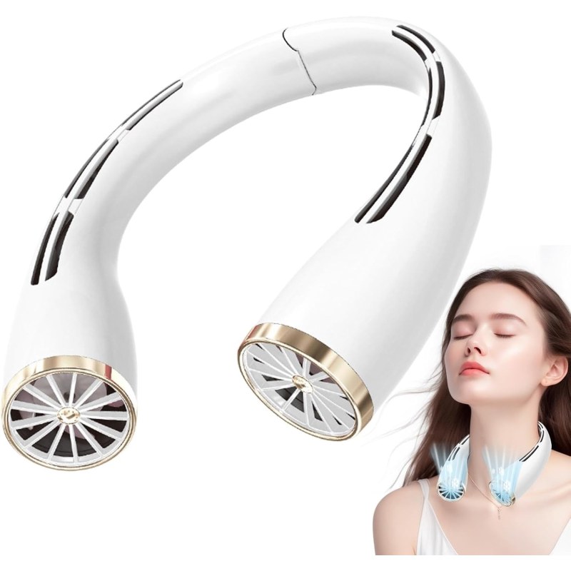 Mini Neck Portable Hanging Rechargeable Air Cooler Summer Sport Fan_000859