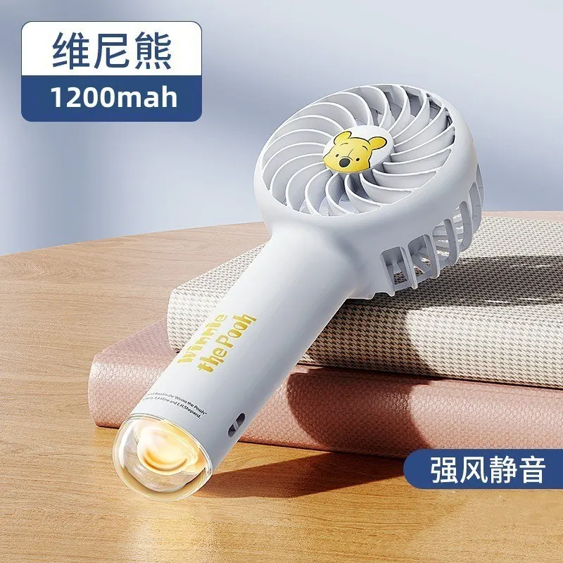 Disney Cute Mini Handheld Fan with LED Light & 1200mAh Battery