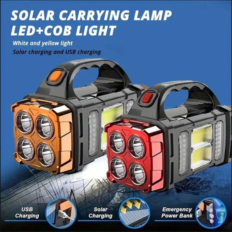 25W High Power COB Solar Searchlight USB Rechargeable Emergency Light HB-2678