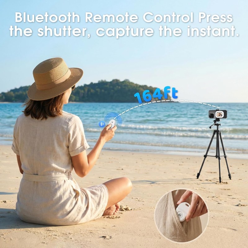 T30 Magnetic Selfie Monitor for Phone – Wireless Bluetooth Vlog Selfie Screen & Remote Camera Preview