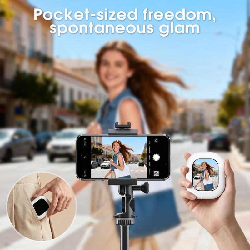 T30 Magnetic Selfie Monitor for Phone – Wireless Bluetooth Vlog Selfie Screen & Remote Camera Preview
