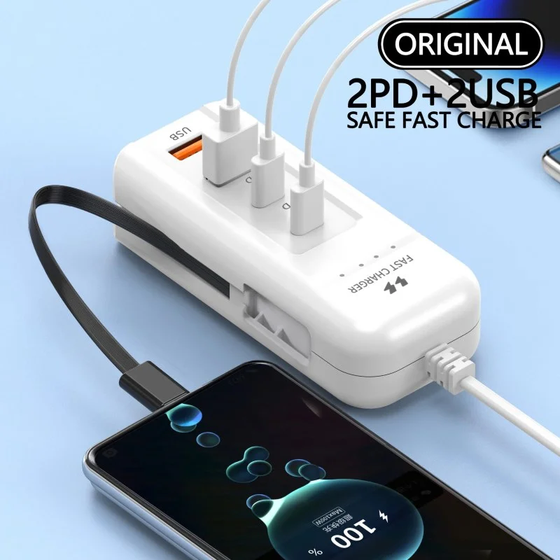 66W USB Fast Charging Type C Wall Power Socket Charger Travel Power Adapter-000996