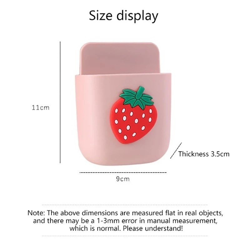 2Pcs Multifunctional Cartoon Wall Mounted Organizer Storage Box