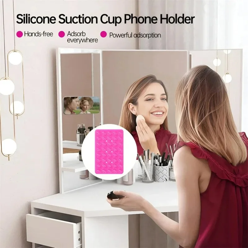 Double-Sided Silicone Suction Pad Phone Stand | Detachable Hands-Free Phone Holder