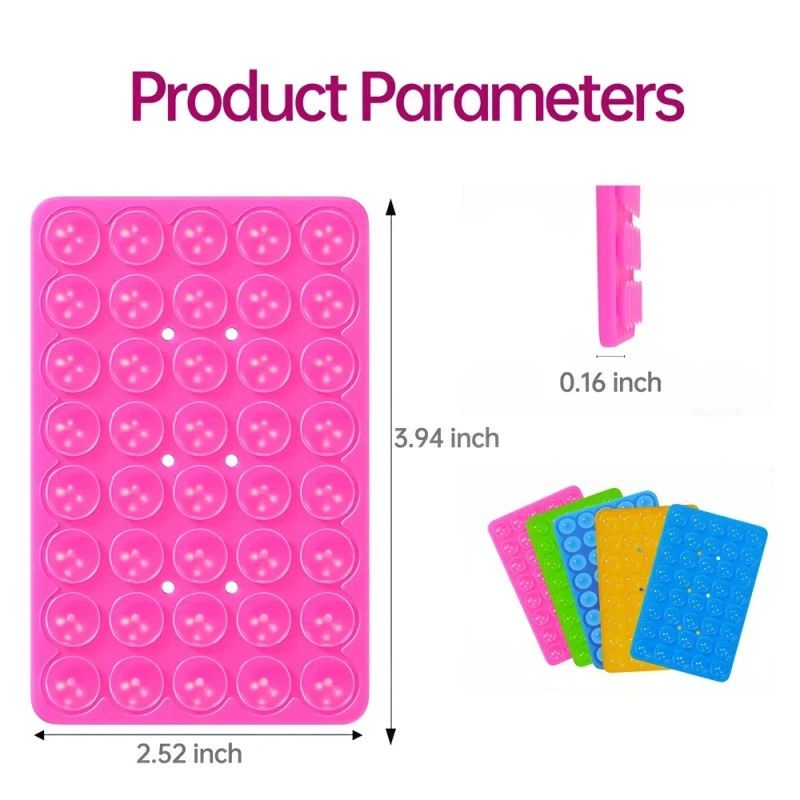 Double-Sided Silicone Suction Pad Phone Stand | Detachable Hands-Free Phone Holder