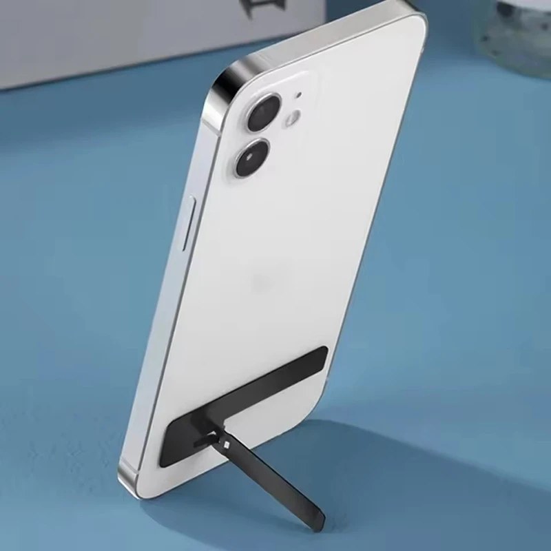 2-Piece Ultra-Thin Mini Phone Kickstand – Universal Metal Folding Desktop Mobile Stand