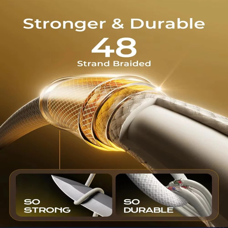 USB-C Fast Charging Cable for iPhone 16 Pro Max – 60W PD Type-C to USB-C Charging Cable