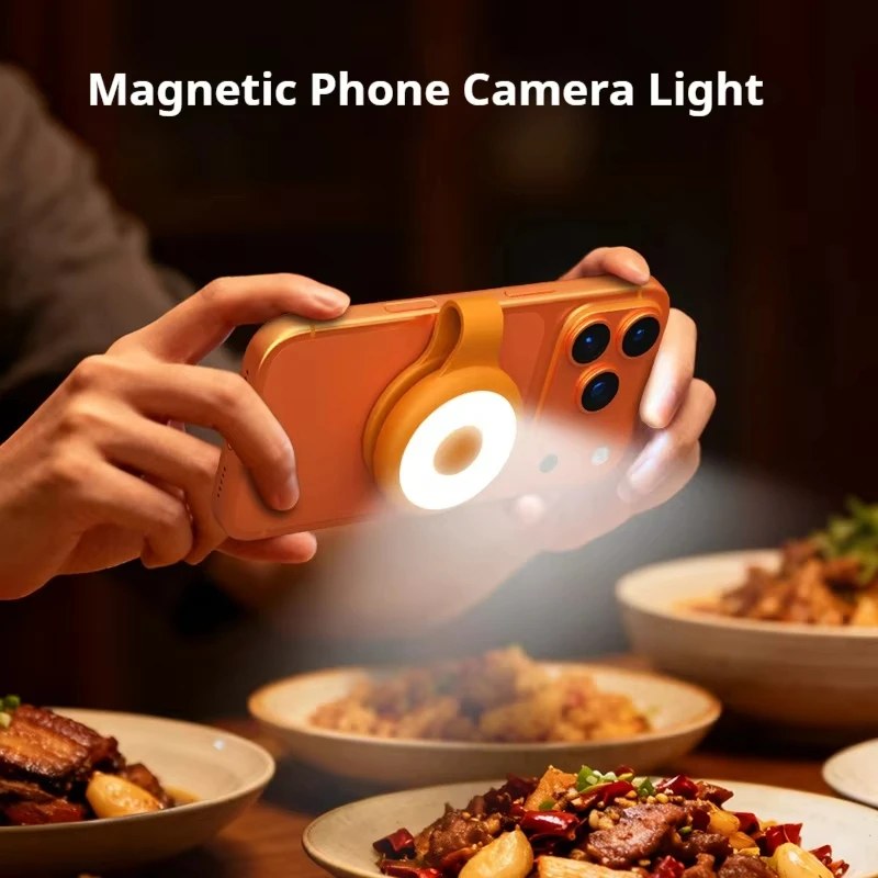 Magnetic Selfie Ring Light for Smartphones – Portable Mini LED Fill Light for Photos & Videos
