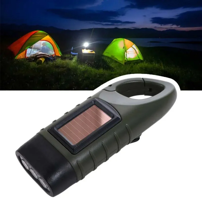 High Brightness Solar Hand Crank Emergency LED Flashlight – IPX4 Waterproof -001005