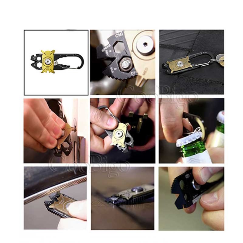 20-in-1 Multifunctional Wrench Tool Kit – Portable EDC Pocket Tool with Screwdriver, Bottle Opener & Keychain