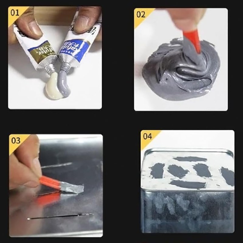100g Waterproof Metal Repair Paste A&B – Heat & Cold Resistant Cold Weld Adhesive Gel