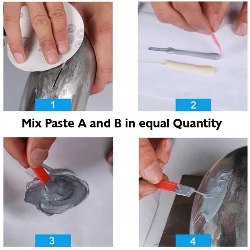 100g Waterproof Metal Repair Paste A&B – Heat & Cold Resistant Cold Weld Adhesive Gel
