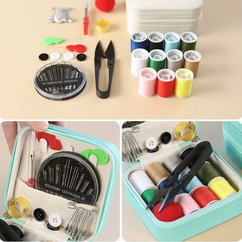 17Pcs Sewing Kit | Portable Needle & Thread Set for DIY & Home Repair