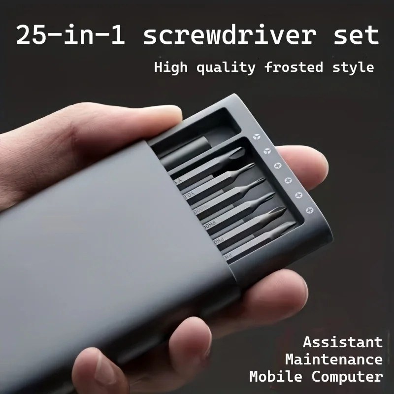 25-in-1 Mini Precision Screwdriver Set – Flathead & Phillips Screwdriver Bits