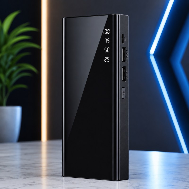 Mirror Lace 20000mAh Power Bank with LED Digital Display