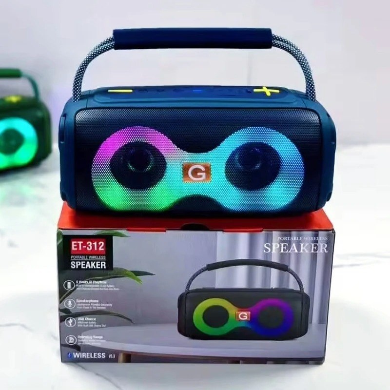ET-312 Portable Bluetooth Speaker 10W – Deep Bass Dual Speaker with FM Radio