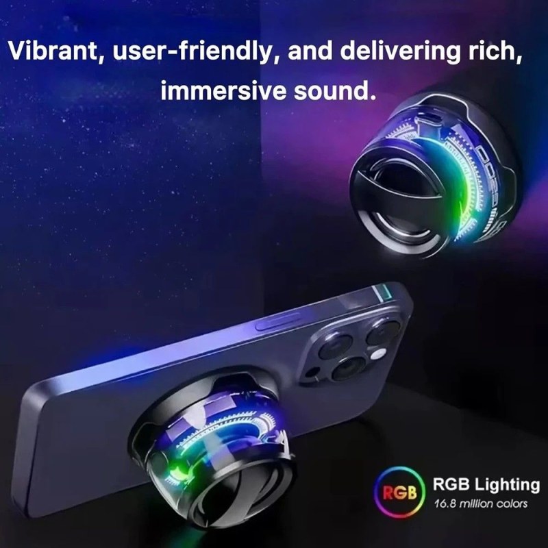 G200 Mini Portable RGB Wireless Bluetooth Speaker with Strong Magnetic Base