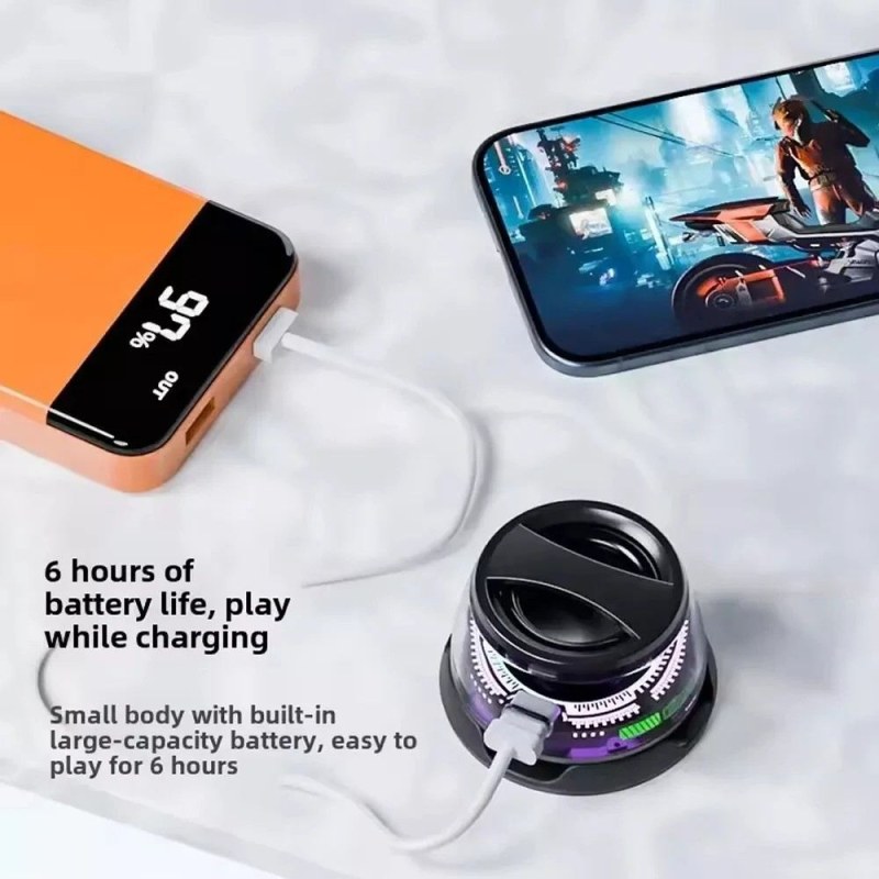 G200 Mini Portable RGB Wireless Bluetooth Speaker with Strong Magnetic Base