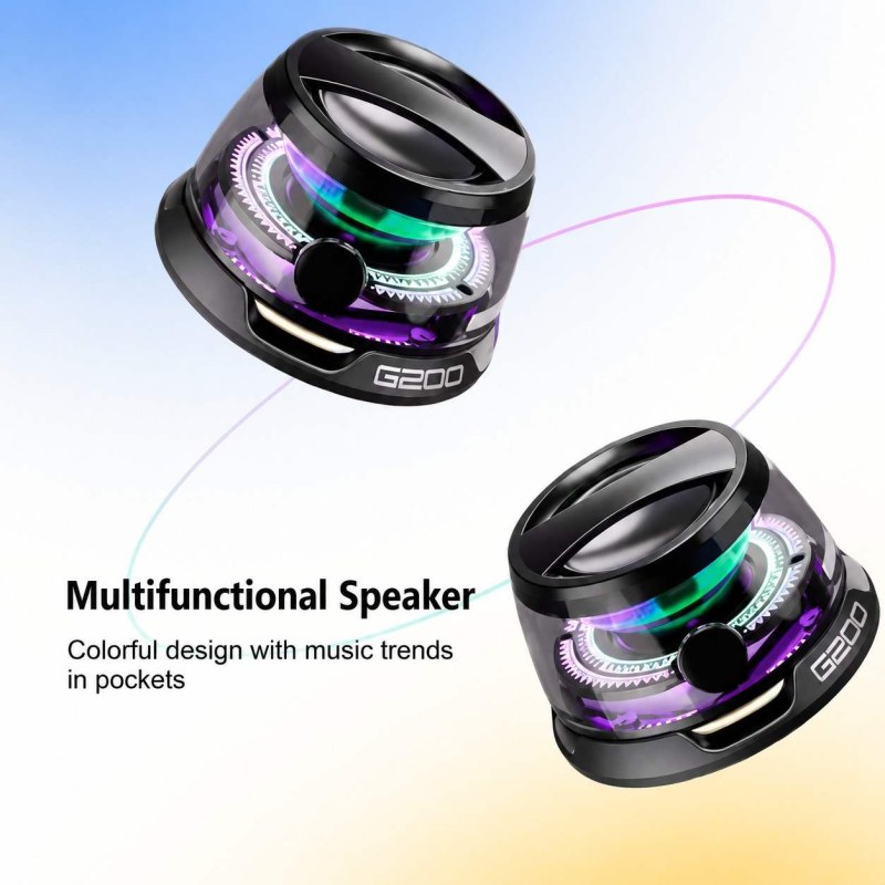 G200 Mini Portable RGB Wireless Bluetooth Speaker with Strong Magnetic Base