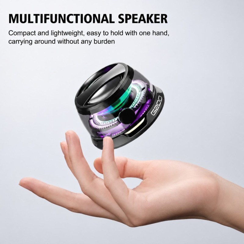 G200 Mini Portable RGB Wireless Bluetooth Speaker with Strong Magnetic Base