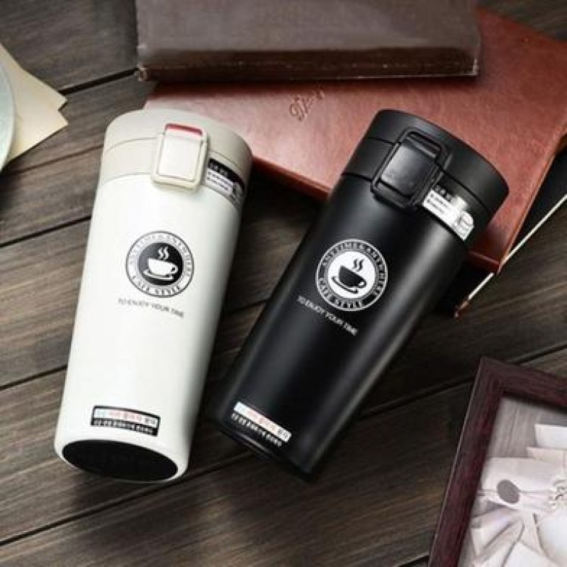 Stainless Steel Vacuum Insulated Coffee Mug With Lid | Thermal Travel Coffee Cup
