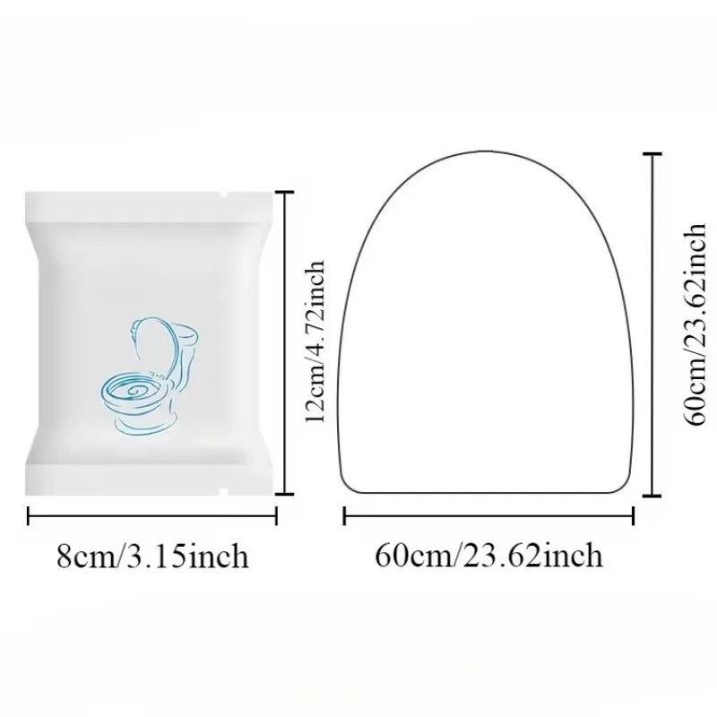 5Pcs Disposable Toilet Seat Covers | Waterproof Non-Woven Travel Bathroom Seat Protectors