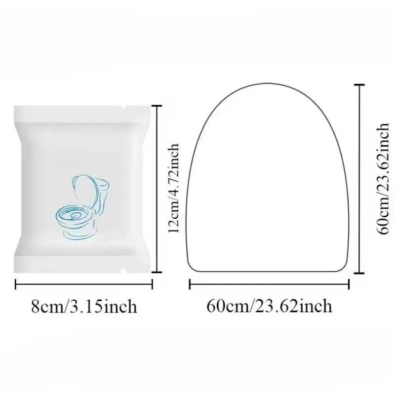 10Pcs Disposable Toilet Seat Covers | Waterproof Non-Woven Travel Bathroom Seat Protectors