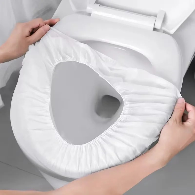 5Pcs Disposable Toilet Seat Covers | Waterproof Non-Woven Travel Bathroom Seat Protectors