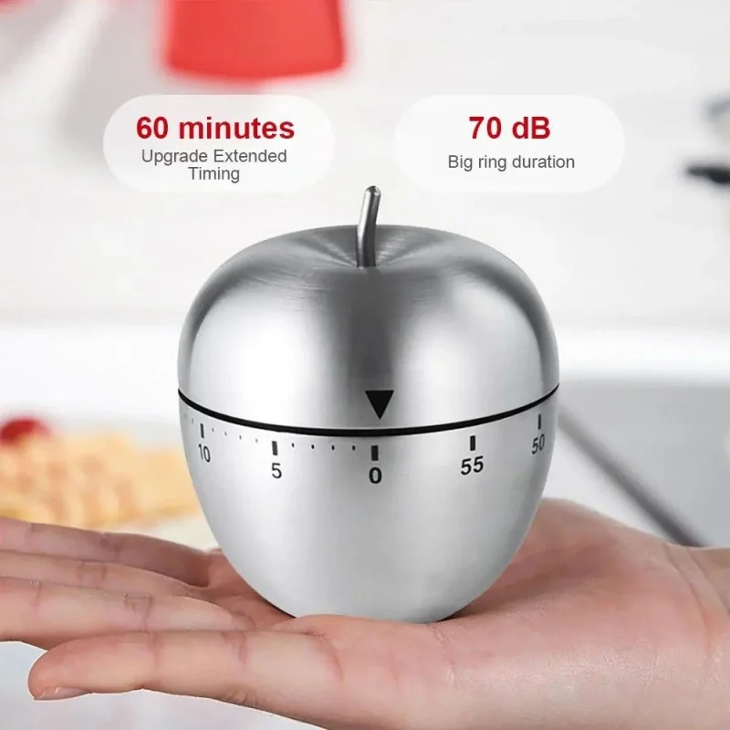 60 Minute Mechanical Countdown Timer – Stainless Steel Work, Study &  Kitchen Timer-000928