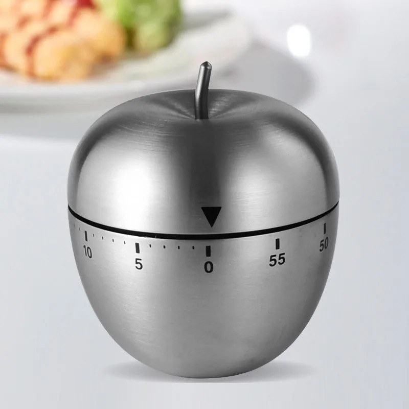 60 Minute Mechanical Countdown Timer – Stainless Steel Work, Study &  Kitchen Timer-000928