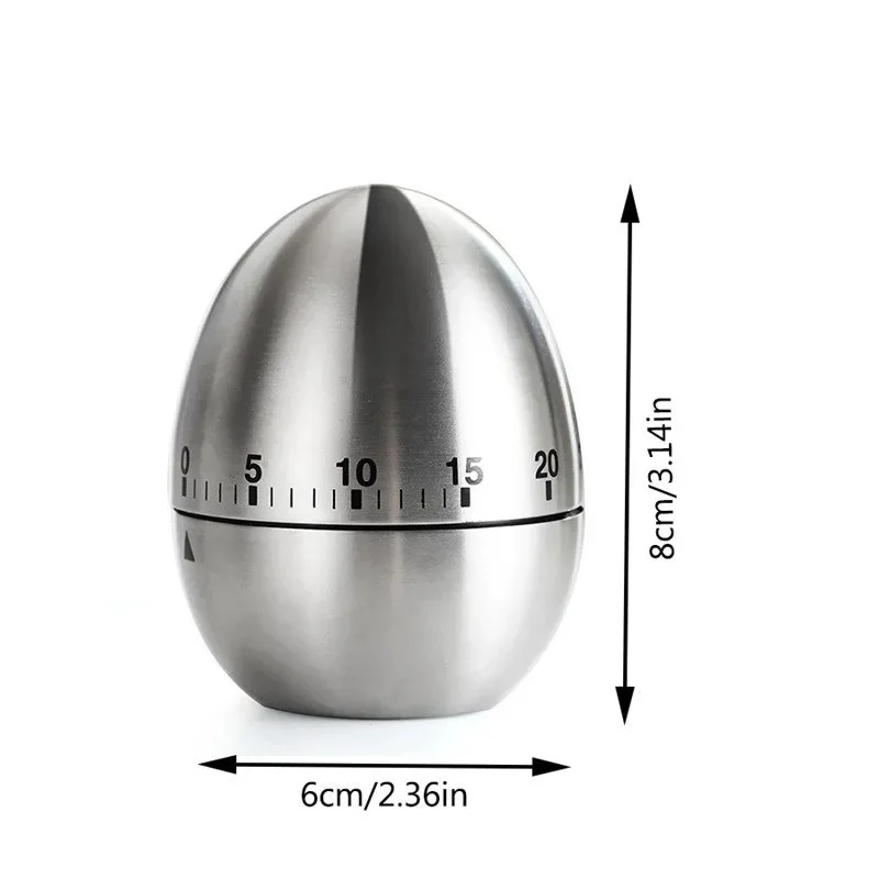 60 Minute Mechanical Countdown Timer – Stainless Steel Work, Study &  Kitchen Timer-000928