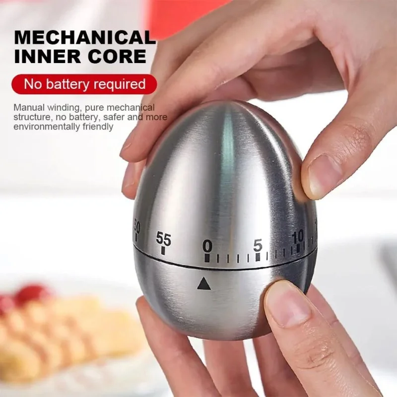 60 Minute Mechanical Countdown Timer – Stainless Steel Work, Study &  Kitchen Timer-000928