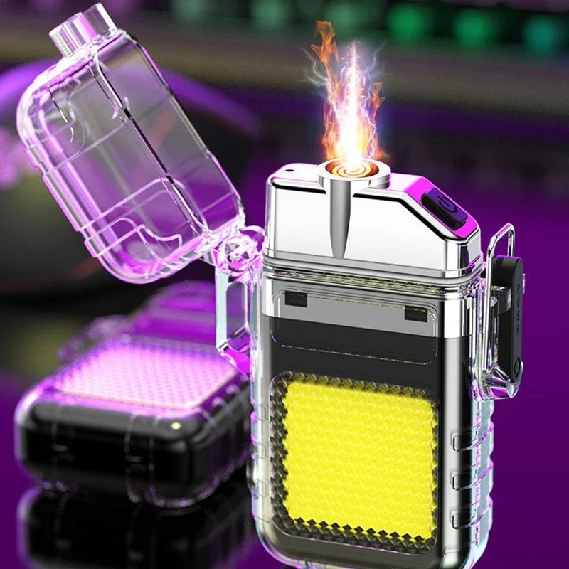 Multi-Function Electric Arc Lighter with LED Keychain Light | USB Rechargeable Waterproof Flameless Lighter