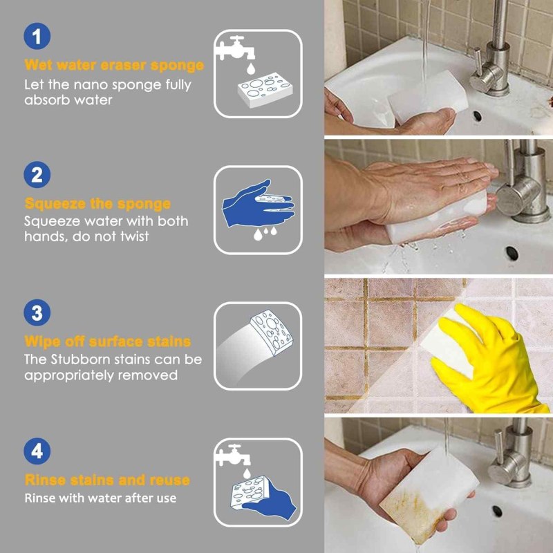 20Pcs Melamine Cleaning Sponges – Extra Thick & Long Lasting Magic Sponge Erasers