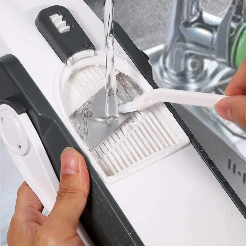 4-in-1 Adjustable BRAVA Spring Slicer | Stainless Steel Vegetable Cutter & Kitchen Mandoline Slicer