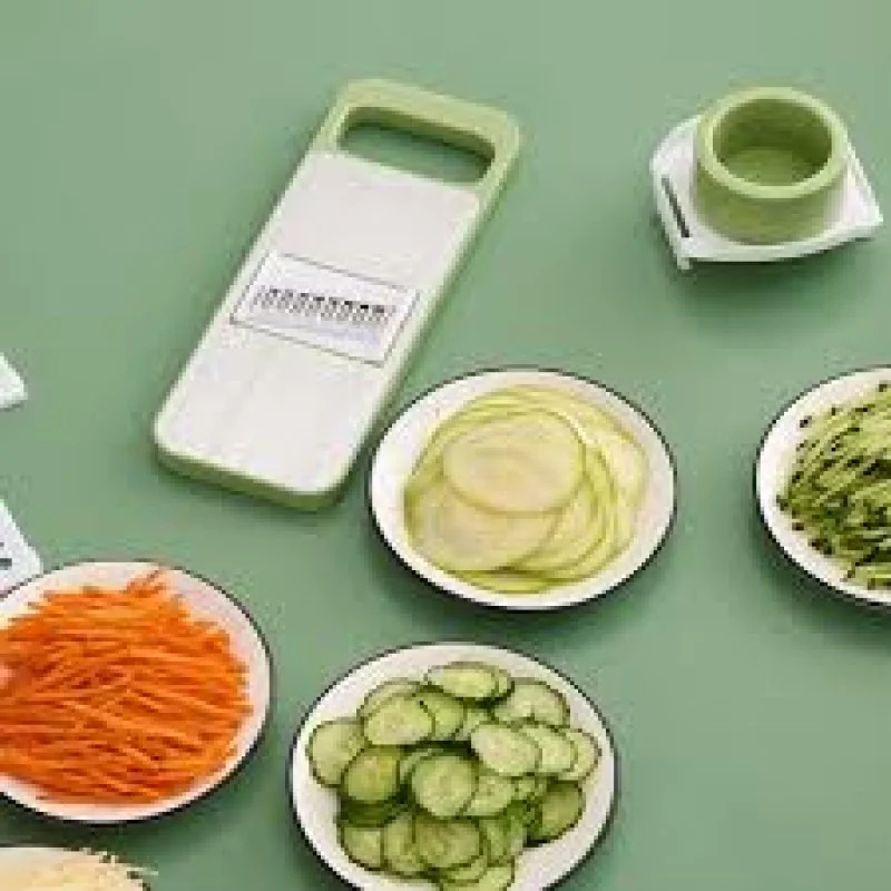 5 in 1 Stainless Steel Multifunctional Vegetable Slicer Cutter | Potato Shredder Garlic Grater Chopper