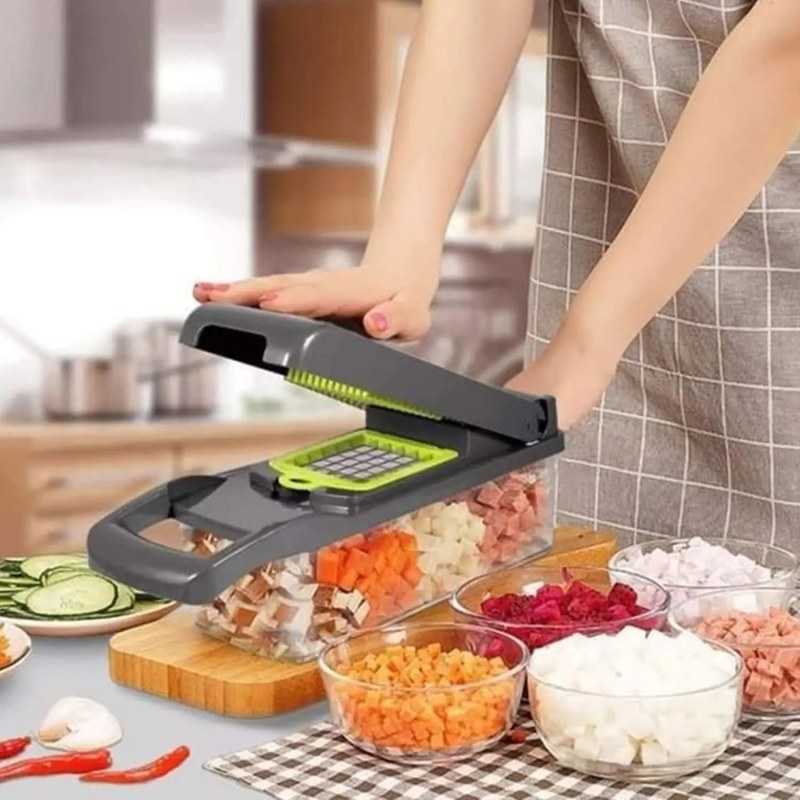16 in 1 Vegetable Cutter & Grater | Multifunctional Cheese, Carrot, Tomato & Onion Shredder
