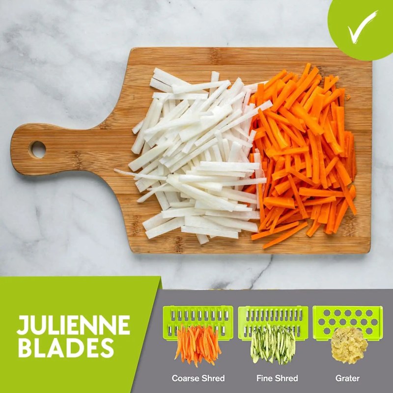 16 in 1 Vegetable Cutter & Grater | Multifunctional Cheese, Carrot, Tomato & Onion Shredder