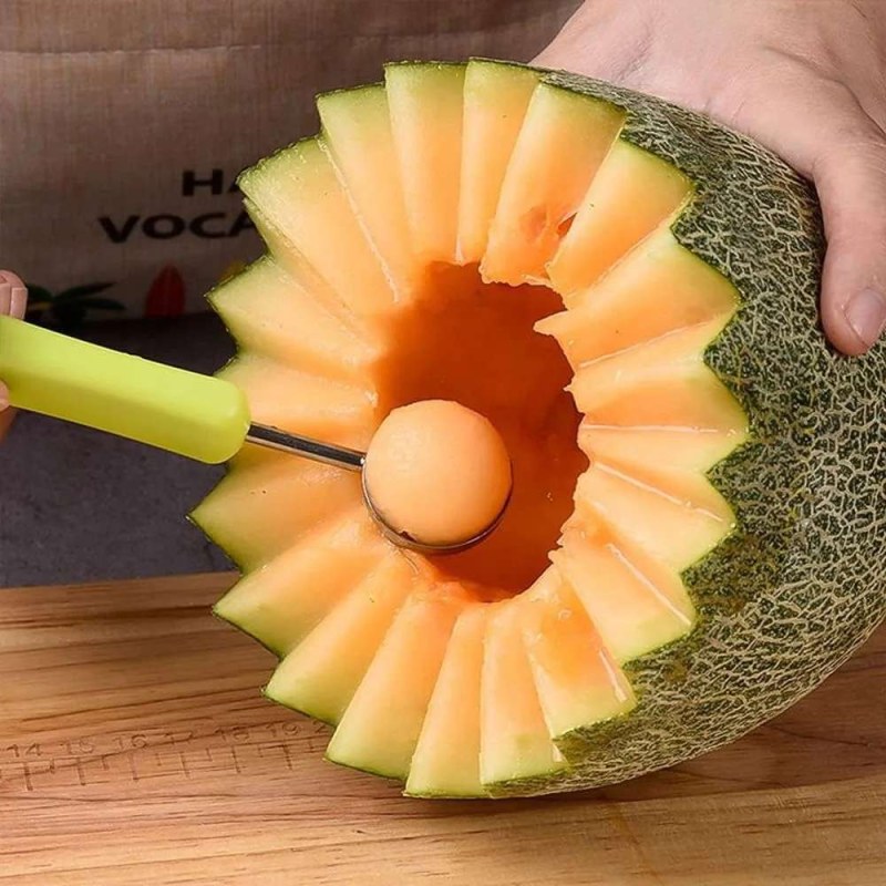 4 in 1 Fruit Carving Knife Cutter | Fruit Platter Decorator & Pulp Separator Tool