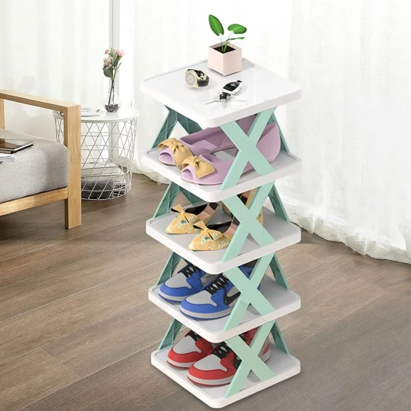 5 layer Multifunctional Black Shoe Organizer Rack