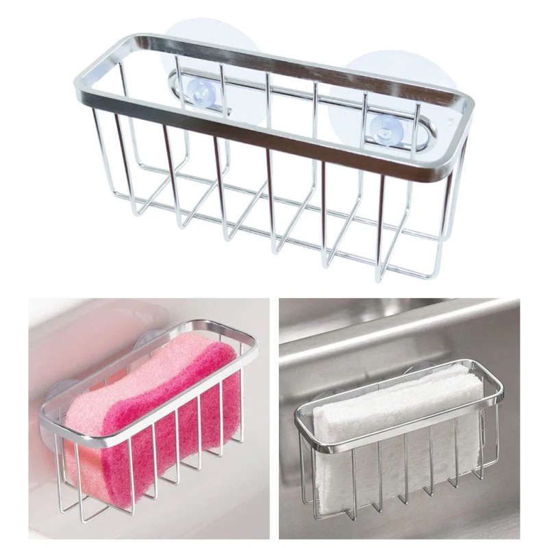 Stainless Steel Sink Sponges Kitchen Storage Organizer