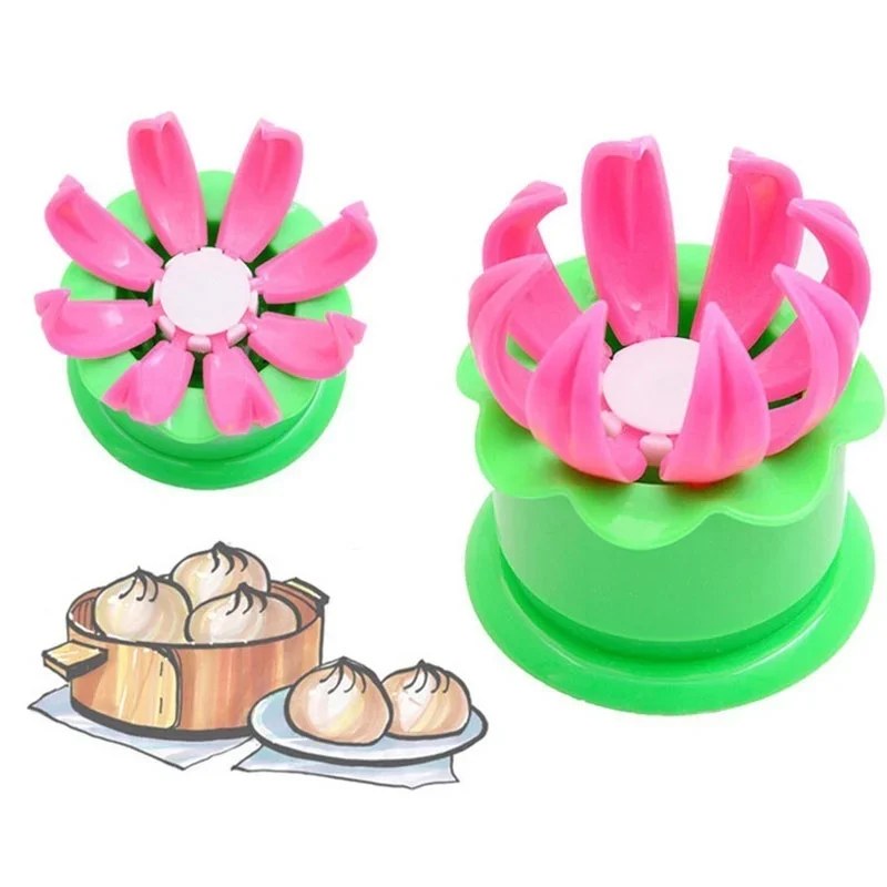 2Pcs Dumpling & Baozi Making Mold – Flower Shaped Momo, Bao Bun & Dumpling Maker