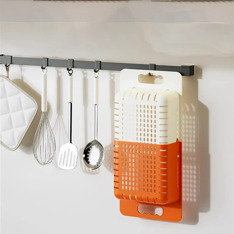 Over-the-Sink Collapsible Colander – Expandable Fruit & Vegetable Washing Basket Strainer